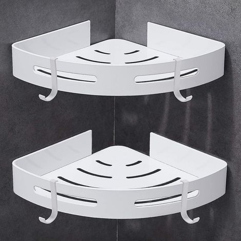 Étagère d'angle de douche et parois de douche de cuisine, aluminium, finition mate (1/4)