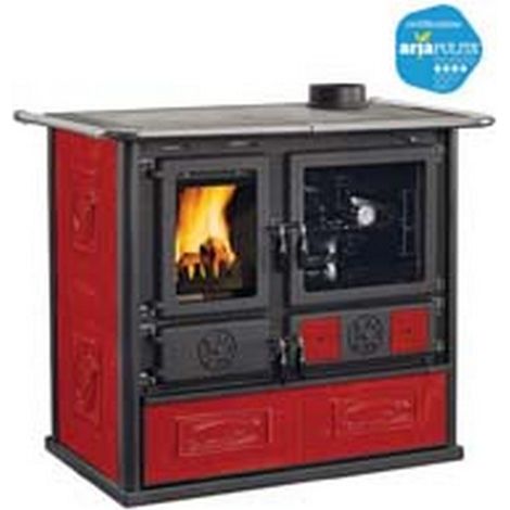 1PZ CUCINA A LEGNA ROSA 5.0 VST 8,8 KW LIBERTY BORDEAUX (CONTO TERMICO) - misure cm.103x65x85,1h. - peso Kg.183