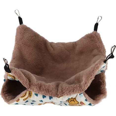 Hamac suspendu superposé pour petits animaux de compagnie, lit chaud pour hamsters, souris, rats blancs et autres petits animaux de compagnie, motif tournesol (1/5)
