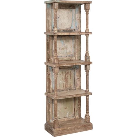 Recycled solid wood etagere with antique finish (1/5)