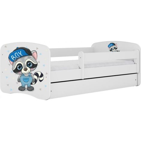 HAPPY - Children's panda bed 180 x 80 cm base + mattress + drawers (1/4)