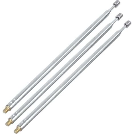 Antenne telescopique 3 x 43.5cm de long 4 sections Telecommande RC d'argent (1/4)