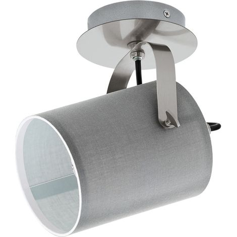 [NEUWERTIG] B-Ware Eglo Deckenlampe Villabate LED Lampe Leuchte dimmbar grau nickel Ø12cm 1xE27 10W (1/2)