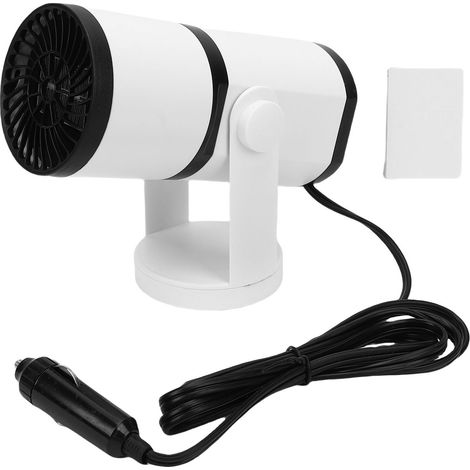 Chauffage de voiture portable petit angle réglable électrique dégivreur rotatif à 360 degrés 2 en 1 chauffage rapide refroidissement ventilateur automatique 150 W GPH-N412 noir blanc