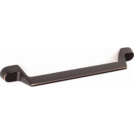 Asa de zamak con acabado cobre negro, dimensiones:177x18x28mm y entrepuntos:160mm - (1/5)