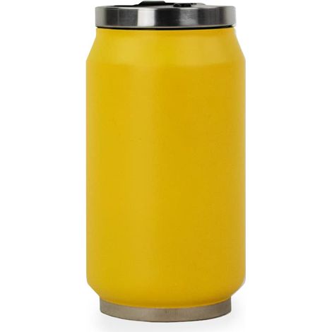 YOKO DESIGN Lattina Tinta Unita isotermica, Acciaio Inox, Giallo Limone, 7 cm (1/5)
