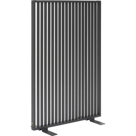 Outdoor-Sichtschutz ZUPTA Graphit - 120 x 50 x 180 cm - Epoxidbeschichtetes Aluminium