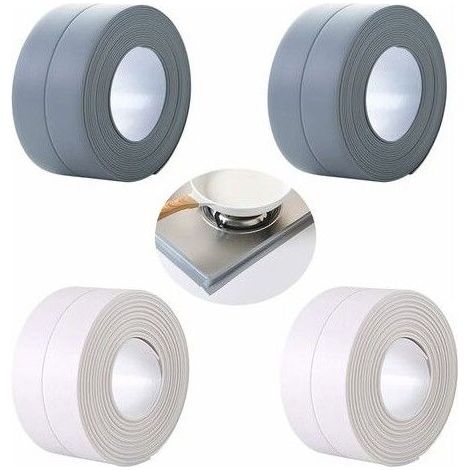 Bande de calfeutrage auto-adhésive, lot de 4, ruban d'étanchéité auto-adhésif pour cuisine, ruban d'étanchéité (1/5)