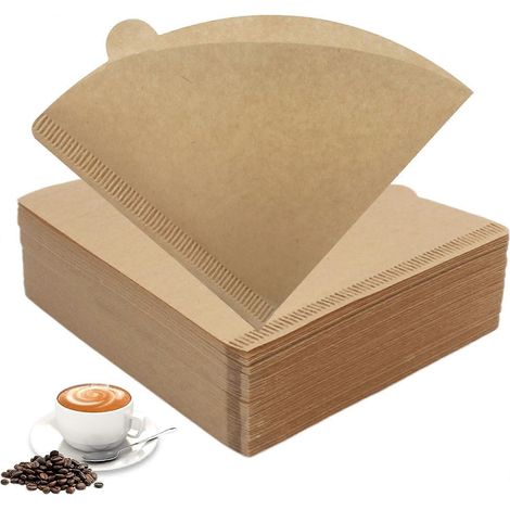 Packung mit 200 Stück V60 Filterpapier, kegelförmiges Kaffeefilterpapier, ungebleichtes Kaffeefilterpapier. (1/4)