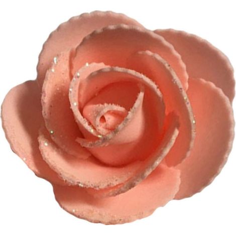50 têtes de roses en mousse de 5 cm avec pampilles dorées, bord dentelé réaliste, fleurs artificielles à faire soi-même pour la décoration de mariage et d'intérieur (1/5)