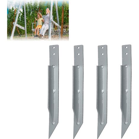 Ancrage de balançoire robuste en métal pour jardin, dispositif de fixation de sécurité pour balançoire extérieure adapté aux balançoires en bois (1/5)