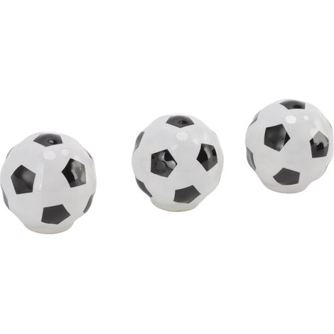 Set mit 3 Schubladengriffen im Fußballdesign, Keramik-Schrankknöpfe, Sportball-Motiv, Einlochgriff für Kleiderschrank und Kommode (1/5)