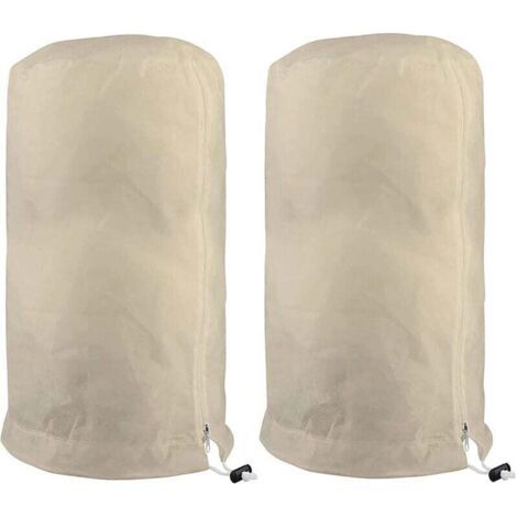 Voile D'hivernage Plante, Voile Hivernage Olivier, Voile Dhivernage Arbre, Housse De Protection Tomate Citronnier, Housse Hivernage Pour Plantes Sac Vegetaux Jardin Tissu Non Tissé (60×80cm, Beige2) (1/4)