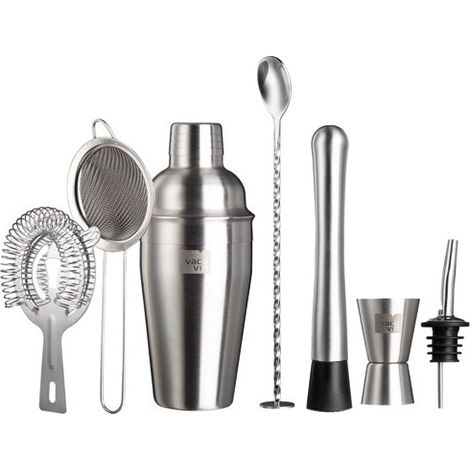 Vacu Vin Set de cóctel elegante acero inoxidable 7 herramientas (1/4)