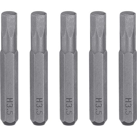 5pcs H3.5 Embout de Tournevis Hexagonal 5/32" Tige Hexagonale 28mm Longueur Acier S2 Magnétique Tête Hexagonale Embouts de Tournevis pour la Réparation de Précision (1/5)
