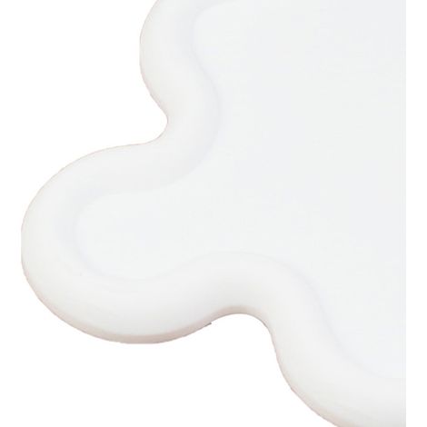 Untersetzer aus weichem PVC-Gummi, wärmeisolierend, für Tassen und Schüsseln, ideal für Küche und Haushalt, Weiß (1/4)
