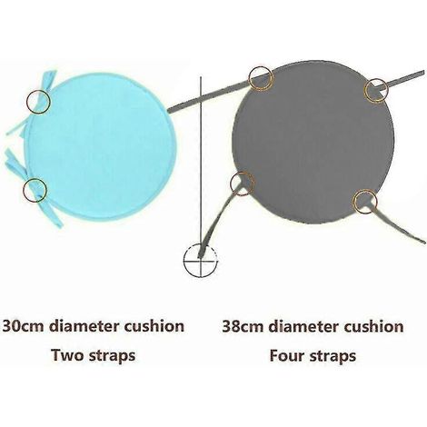 Rundes Stuhlsitzkissen mit Befestigungsgurt-Diameter 30 cm-Purple