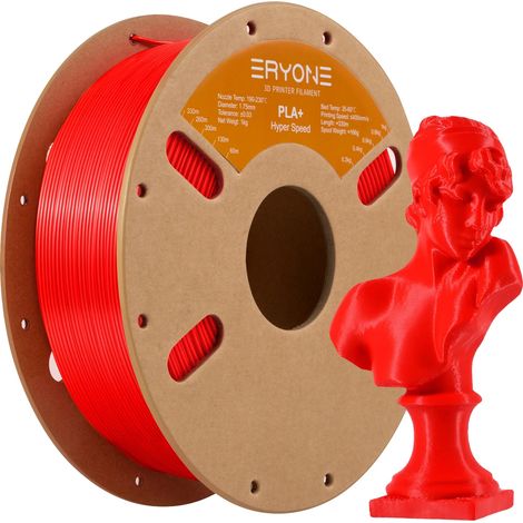 Filamento per stampa 3D, diametro 1,75 mm, materiale PLA di alta qualità, HS PLA Plus - Rosso (1/2)