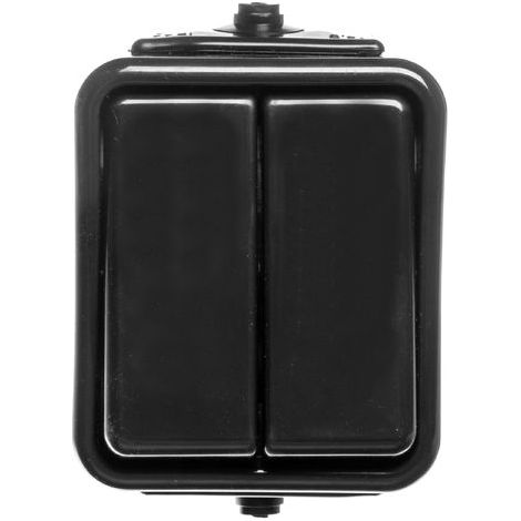 Aufputz-Kronleuchterschalter, hermetisch abgedichtet, schwarz IP44, Zeder WNT500C05 (1/2)