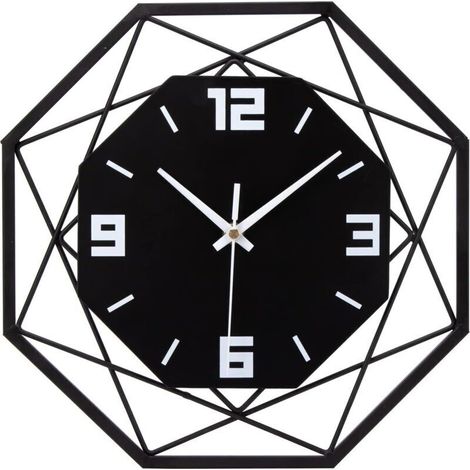 Horloge Murale Bois Métal 30cm Horloge Murale Silencieuse sans Tic-Tac Salon Chambre Cuisine Bureau Grande Pendule Murale Bois Moderne Vintage Classique (1/5)