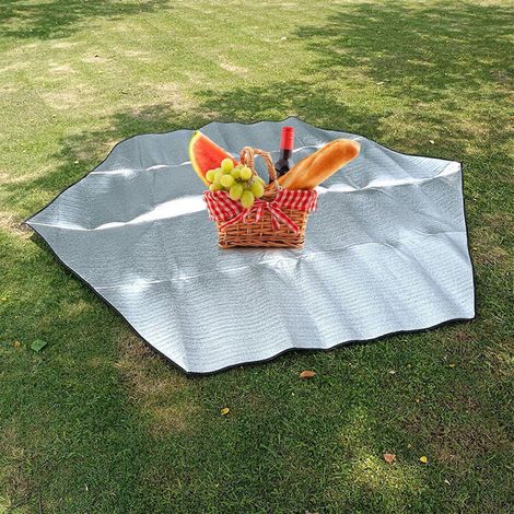 Tapis de sol hexagonal en film aluminium imperméable et résistant à l'humidité - L 240240CM- (1/4)