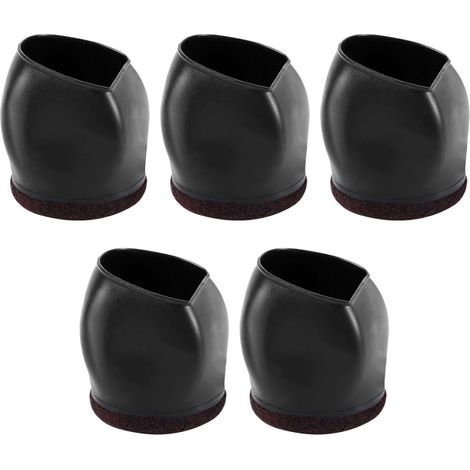 pour pieds de chaise de bureau lot de 5 noires antid (1/5)