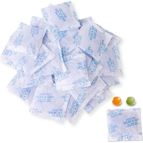 Sachets Silica Gel 10g x 30 pièces – Déshydratant Réutilisable avec Indicateur Orange/Vert, Anti-Humidité pour Caméra, Aliments, Armoire, Filament 3D, Chaussures (1/4)