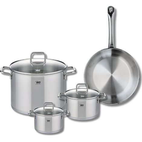Ensemble de 1 Poêle de cuisson 28 cm et 3 faitouts 14, 16 et 26 cm Elo Profi Citrin (1/5)