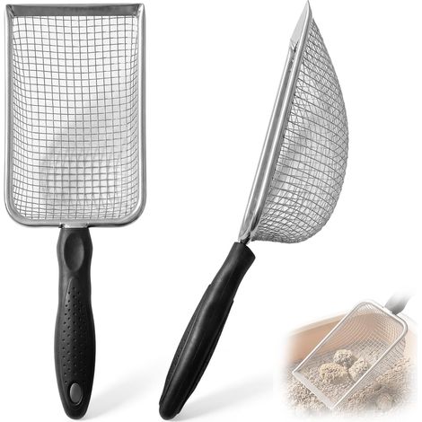Pelle à Poulet avec Filets de 3,8 mm et 5 mm - Accessoire pour Poulailler, Convient pour Le Nettoyage des Fientes de Poulet et de Chat, Adaptée aux Petits Animaux (1/5)