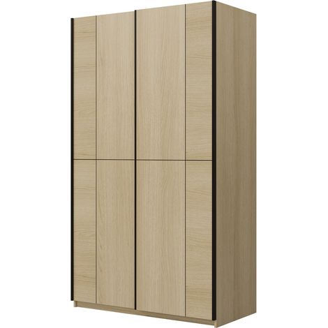 Armoire VERTIS 2 portes coulissantes cachemire avec fermeture silencieuse 120 cm