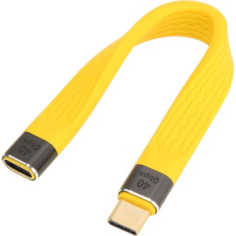 Câble USB C Souple Mâle à Femelle PD 100W 5A Charge Rapide 40Gbps Transfert Données (1/5)