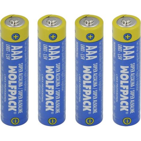Pile alcaline AAA LR-3 (blister de 4 pièces)