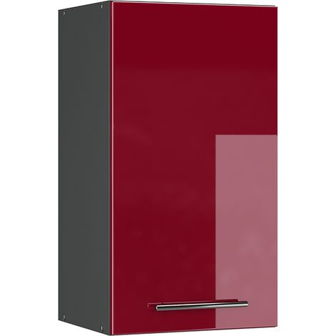 Küchenschränke Fame-Line, Bordeaux Hochglanz, 40 cm, Vicco