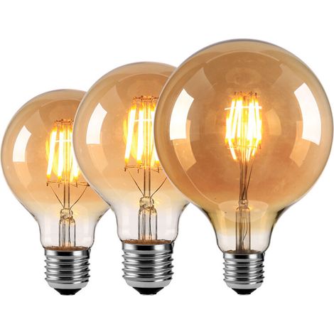Ampoule LED E27 2PCS Ampoule Edison LED E27 G80 Lampe Décorative Rétro Ampoule 4W Blanc Chaud Ampoule LED pour éclairage Nostalgique et la Maison/Café/Bar Lefou (1/5)