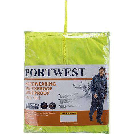 Ensemble de pluie (veste+pantalon) Jaune 4XL