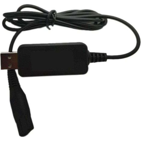 Câble de Prise USB A00390 Adaptateur éLectrique Chargeur Cordon , XU,D'Alimentation pour Rasoirs S300 S301 S302 S311 S331 S520 S530 RQ331 - KZQ (1/4)