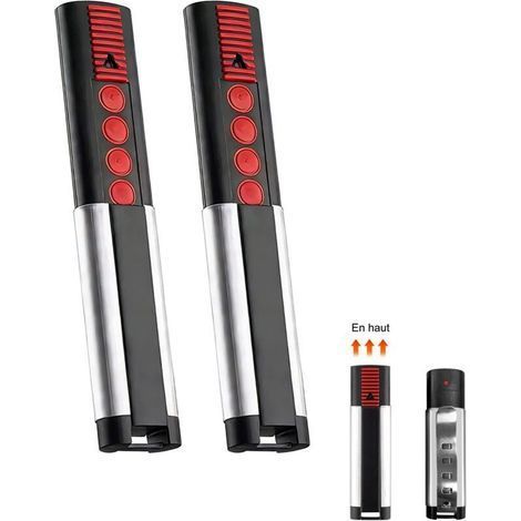 2er-Pack 868-MHz-Fernbedienungen für Tore und Garagentore, kompatibel mit den Fernbedienungen 4020 TX03-868-4, 4026 TX03-868-2, 4020V000, 4026V000, 4 Kanäle (1/5)