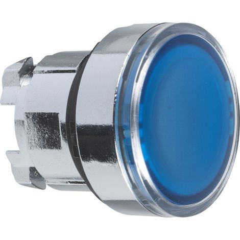 Harmony XB4 tête bouton poussoir affleurant pour étiquette diam. 22 bleu SCHNEIDER ZB4BA68 (1/3)