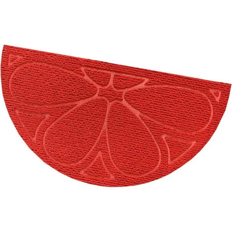 Zerbino Ingresso Porta Morbido Asciugapassi Assorbente Antiscivolo 100% Made In Italy - Rosso
