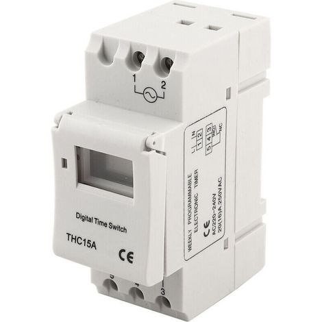 Programmable Digital Timer Switch 220-240V AC 20A for DIN Rail – Precise and Easy Time Control (1/5)