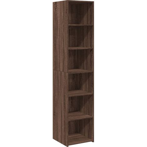 Aparador cómoda cómoda armario mueble organizador cocina salón salón alto 40 x 41 x 185 cm madera contrachapada marrón 020033714