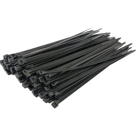 Collier serre-câble nylon 2,5x200mm noir – lot de 100 pcs – auto-extinguible UL94V-2 – pour usage extérieur – 16868 – Sodelec