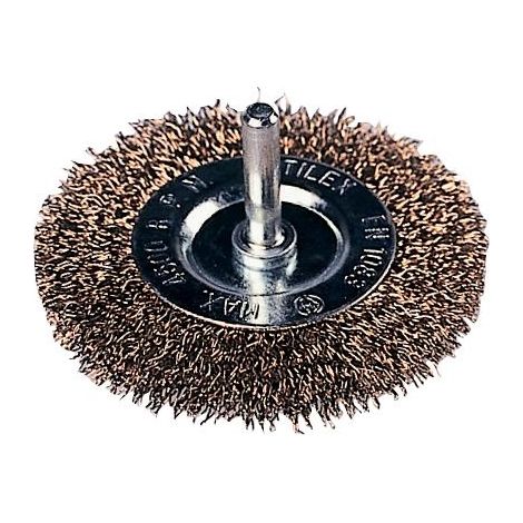 Spazzola a Disco per Trapano Filo acciaio 0,3 mm    100X10 mm Gambo 6 mm Maurer