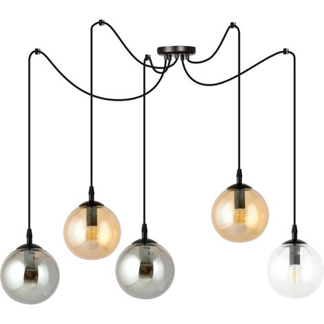 Lampadario Emibig GIGI 5 Nero Multicolor 5xE14 IP20 (1/5)