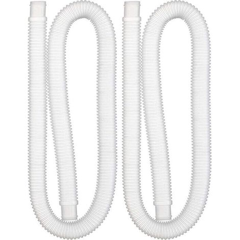 2er-Pack Ersatz-Poolpumpenschläuche für Intex 1,5 Zoll – Ersatzzubehör für oberirdische Pools (32 mm), weiß
