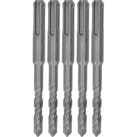 5Pcs Foret de Perceuse Béton Carbure Cémenté Spirale Double Lame pour Brique Pierre 110mm 8mm/0.31in Diamètre Ouvert (1/5)