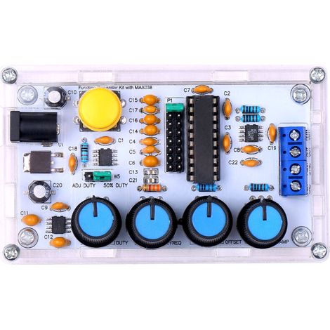 Kit de générateur de signaux MAX038 à monter soi-même Générateur de fonctions 1 Hz 20 MHz Générateur d'amplificateur opérationnel haute vitesse Sinus/Triangle/Rectangulaire/Dent de scie (1/5)