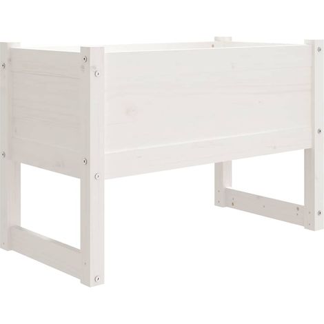 Maison Exclusive - Pflanzkübel Weiß 78x40x52 cm Massivholz Kiefer (1/5)