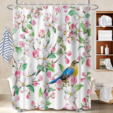 Voile de douche fluide en polyester 180x180 poids lesté polyester pour salle de bain pour offrir à noël ou un anniversaire (1/5)