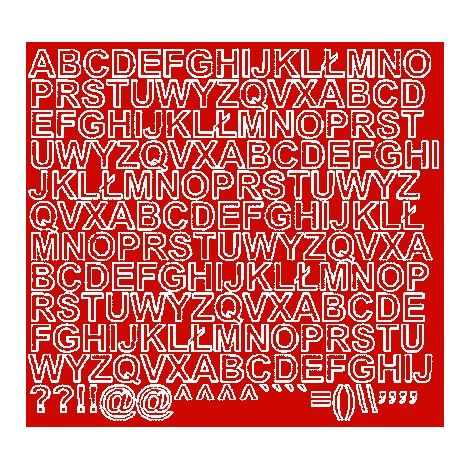 Lettere adesive autoadesive da 1,5 cm, rosse lucide (1/2)